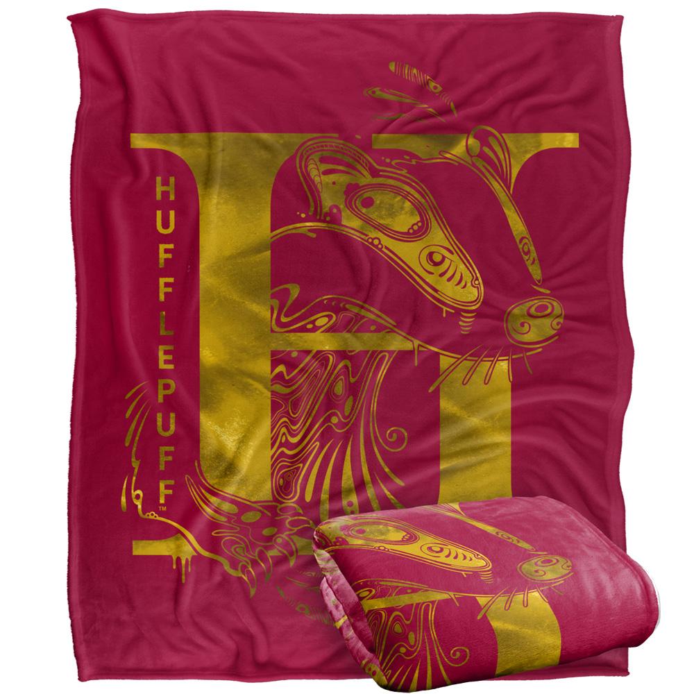 Multicoloured - Back - Harry Potter Hufflepuff Abstract Blanket