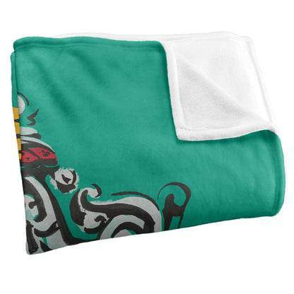 Multicoloured - Back - Harry Potter Slytherin Painted Blanket