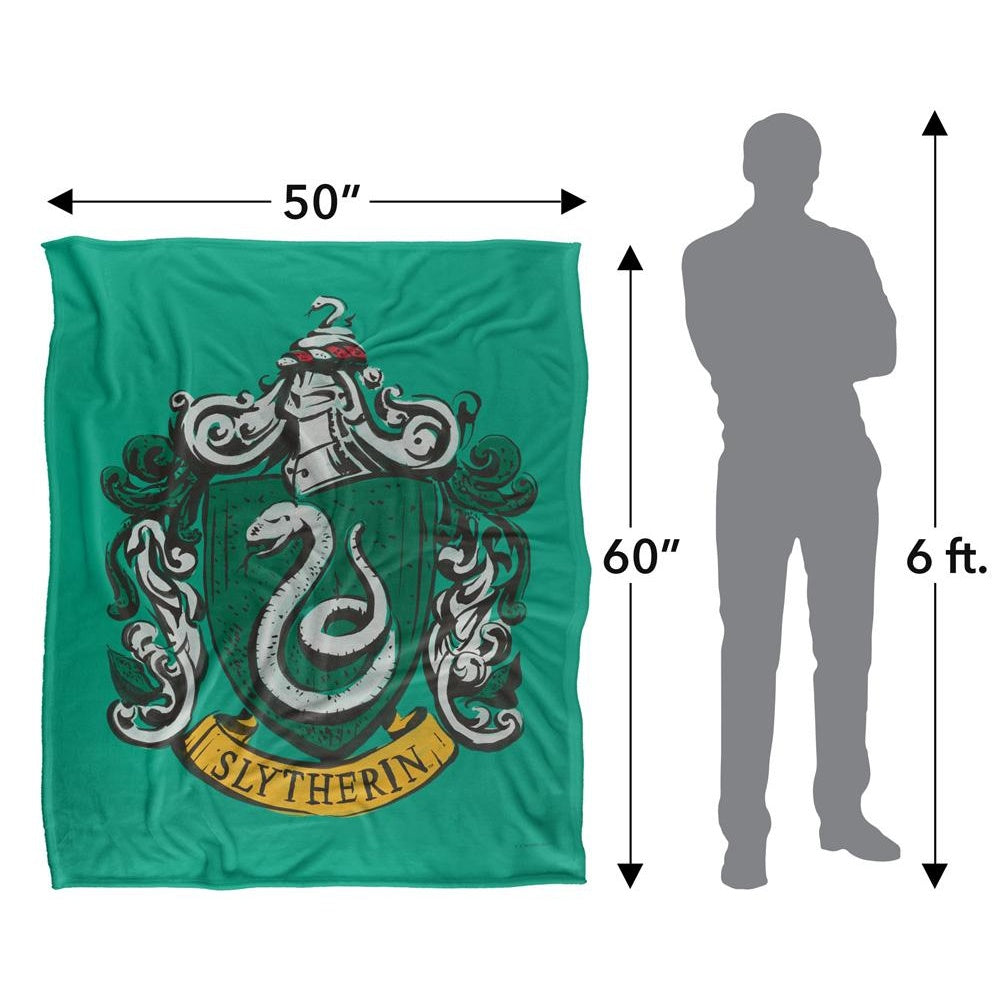 Multicoloured - Pack Shot - Harry Potter Slytherin Painted Blanket