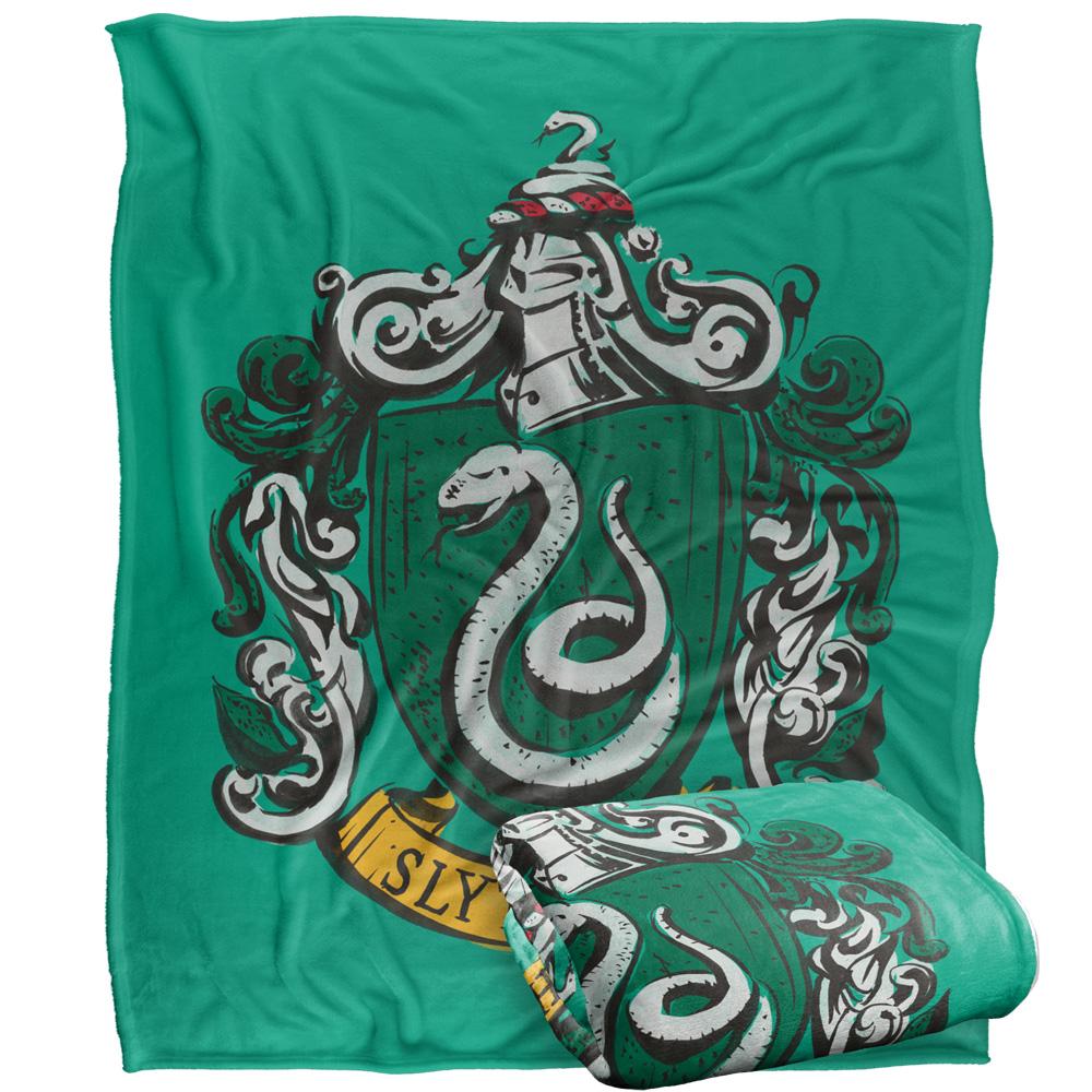 Multicoloured - Side - Harry Potter Slytherin Painted Blanket