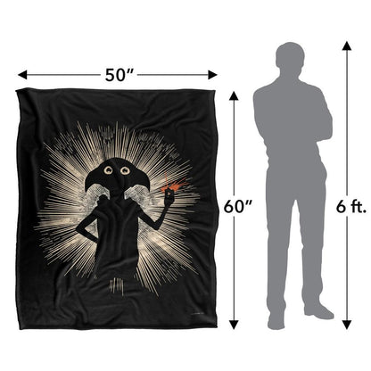 Multicoloured - Pack Shot - Harry Potter Silhouette Dobby Blanket