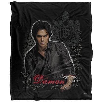 Multicoloured - Front - Vampire Diaries Portrait Damon Blanket