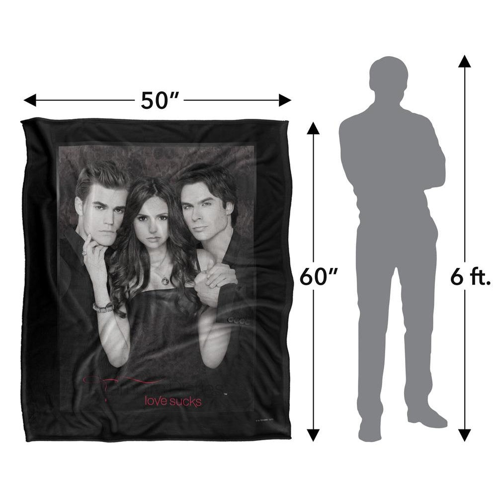 Multicoloured - Pack Shot - Vampire Diaries Black and White Blanket