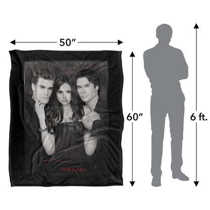 Multicoloured - Pack Shot - Vampire Diaries Black and White Blanket