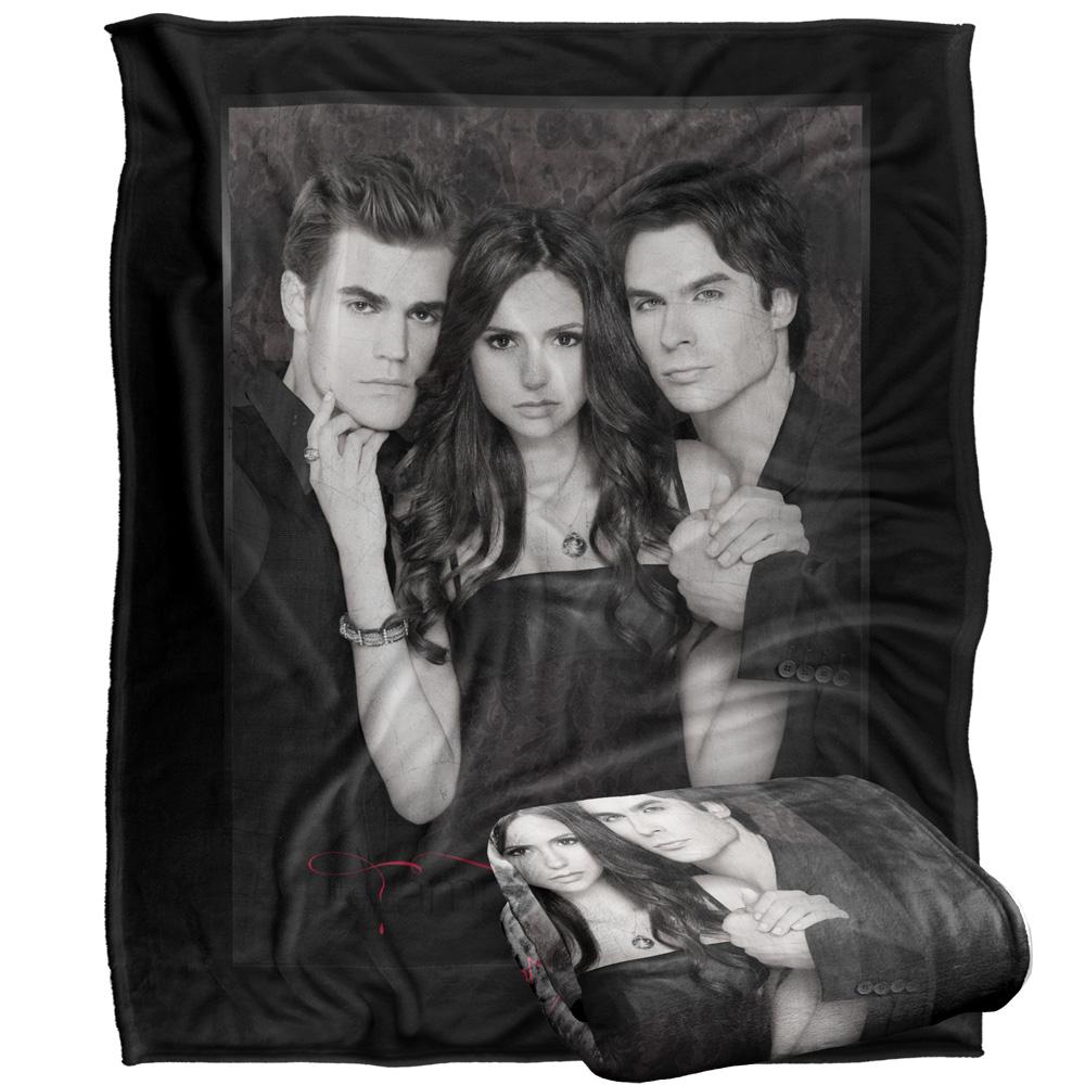 Multicoloured - Side - Vampire Diaries Black and White Blanket