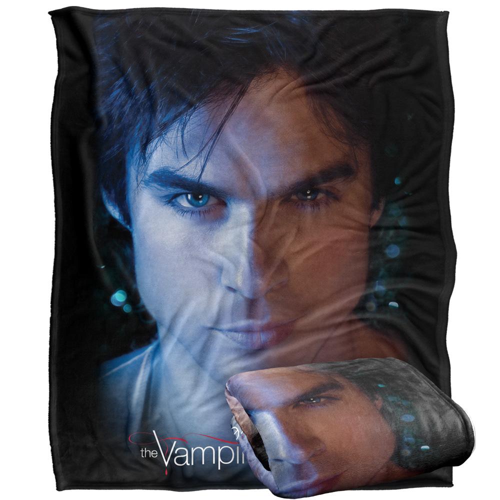 Multicoloured - Side - Vampire Diaries Headshot Damon Blanket