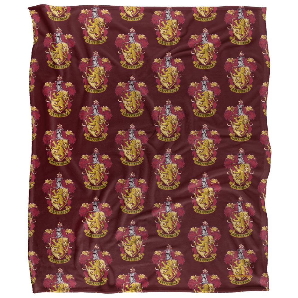 Multicoloured - Front - Harry Potter Gryffindor Repeat Print Blanket