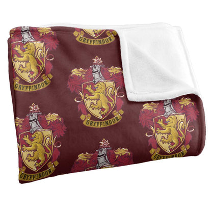 Multicoloured - Back - Harry Potter Gryffindor Repeat Print Blanket