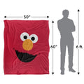 Multicoloured - Pack Shot - Sesame Street Face Elmo Blanket
