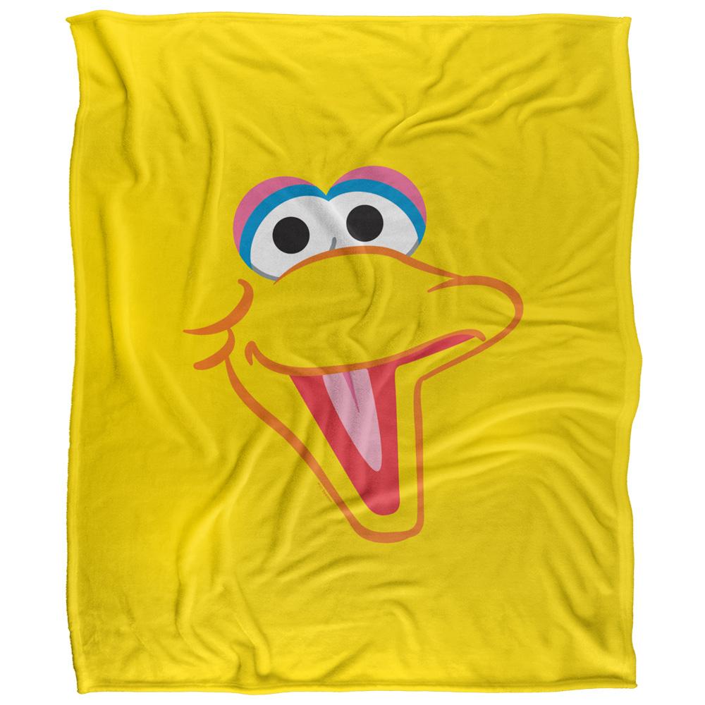 Multicoloured - Front - Sesame Street Head Big Bird Blanket