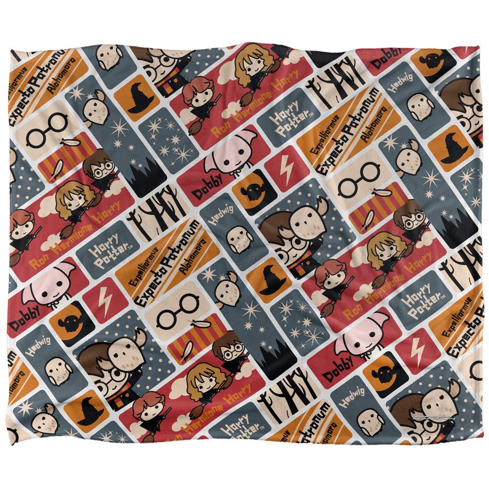 Multicoloured - Front - Harry Potter Chibi Characters Blanket