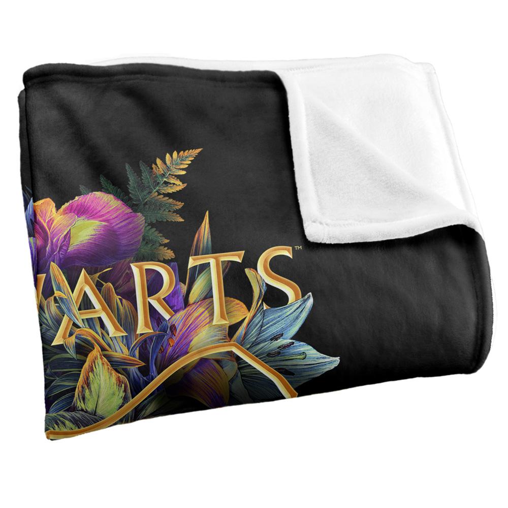 Multicoloured - Back - Harry Potter Hogwarts Floral Blanket