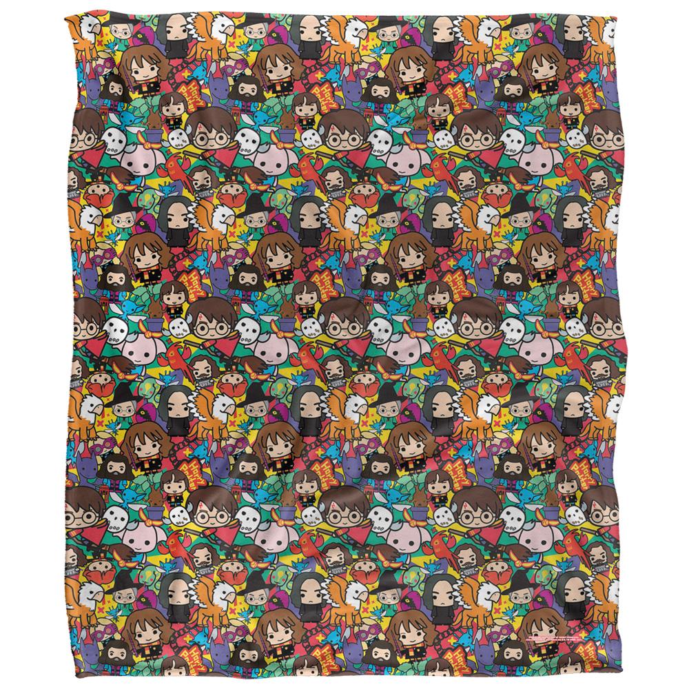 Multicoloured - Front - Harry Potter Chibi Group Blanket