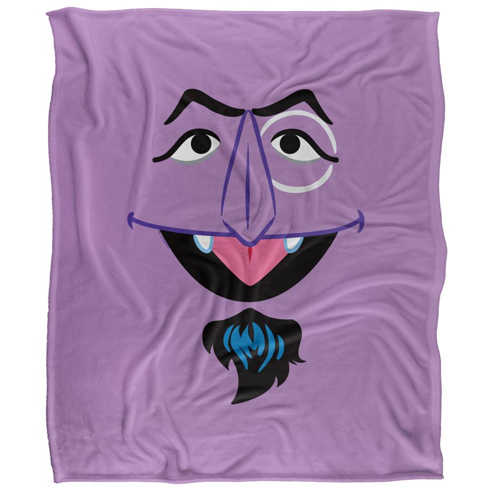 Multicoloured - Front - Sesame Street Face The Count Blanket