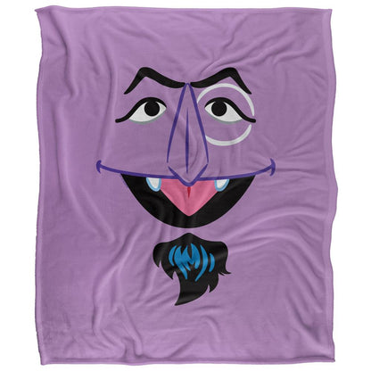 Multicoloured - Front - Sesame Street Face The Count Blanket