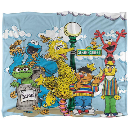 Multicoloured - Front - Sesame Street Retro Blanket