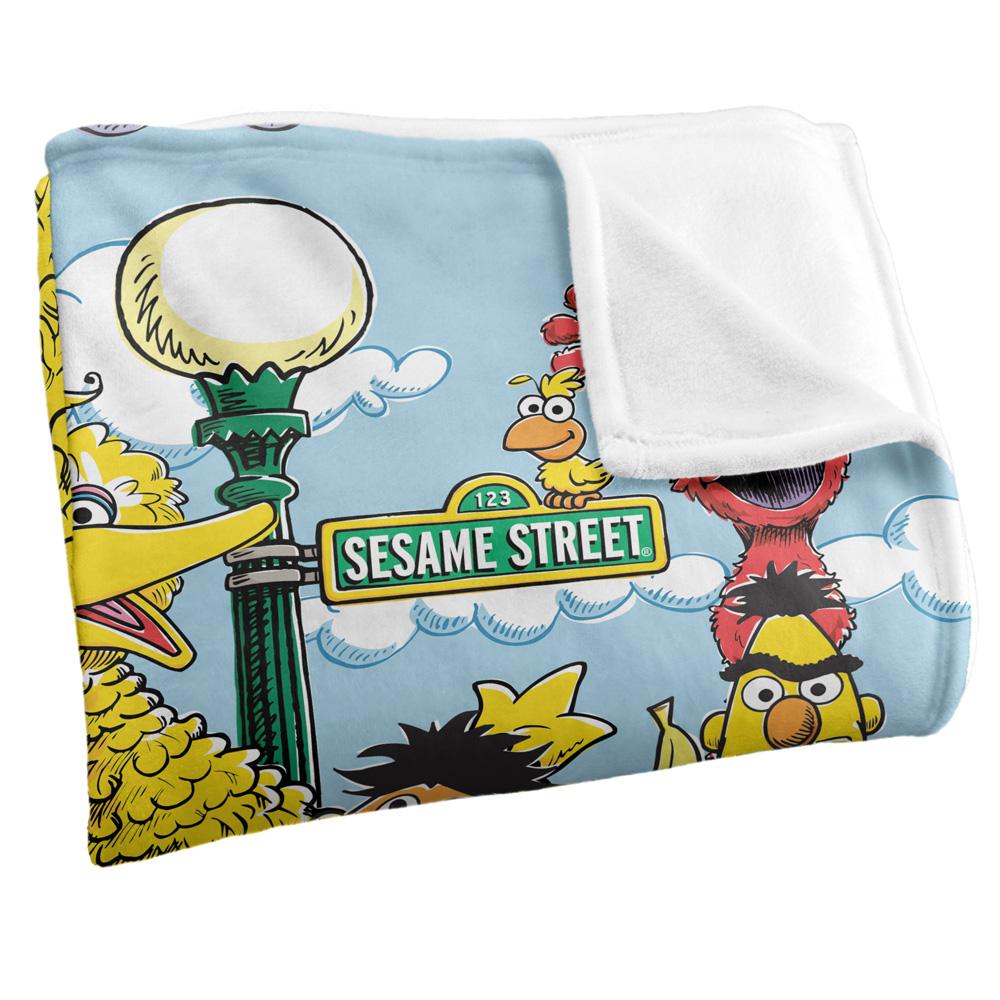 Multicoloured - Back - Sesame Street Retro Blanket