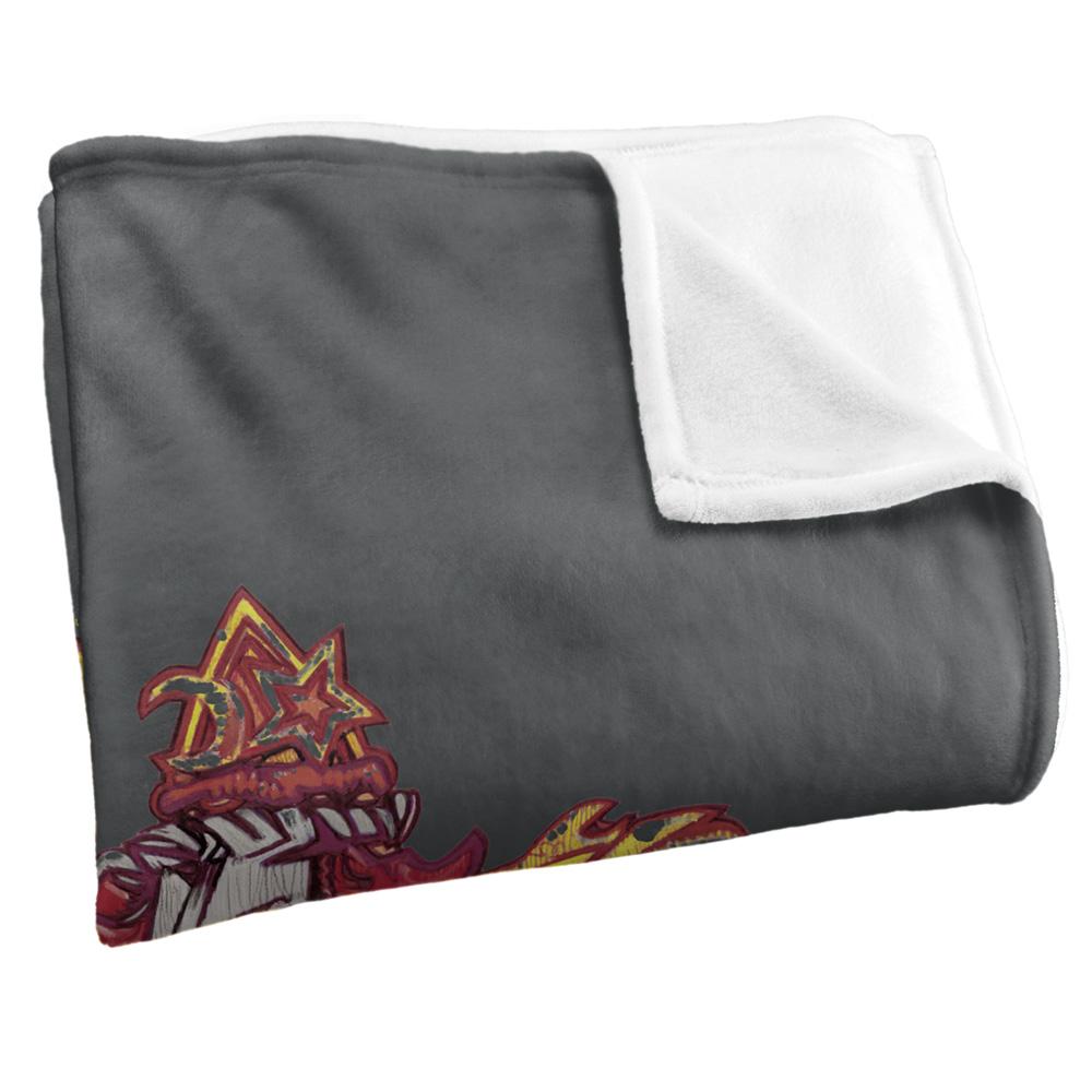 Multicoloured - Back - Harry Potter Gryffindor Stitched Crest Blanket