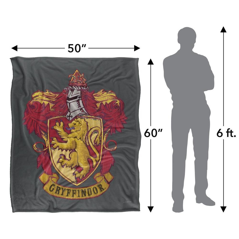 Multicoloured - Pack Shot - Harry Potter Gryffindor Stitched Crest Blanket
