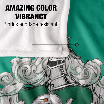Multicoloured - Lifestyle - Harry Potter Slytherin Stitched Crest Blanket