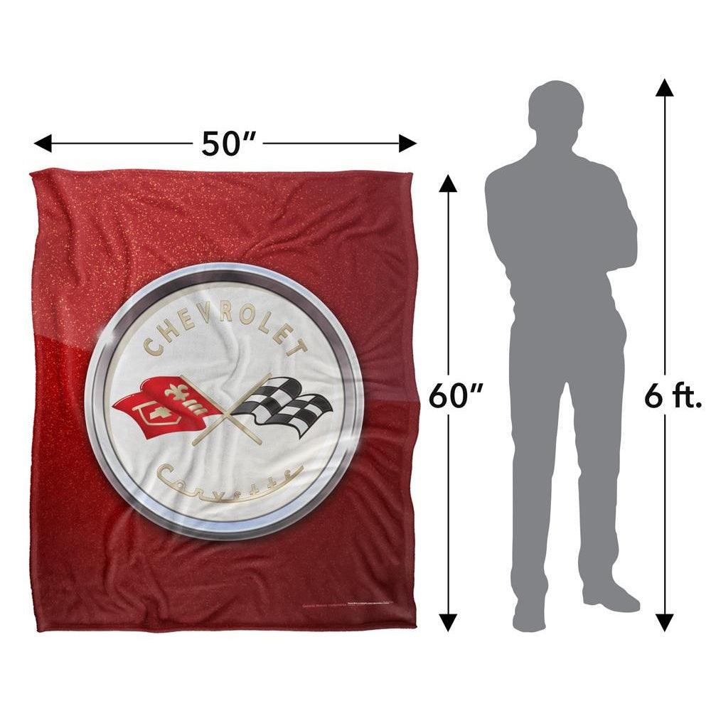 Multicoloured - Pack Shot - Chevrolet Corvette Logo Blanket