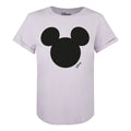 Lavender - Front - Disney Womens-Ladies Mickey Mouse Head T-Shirt
