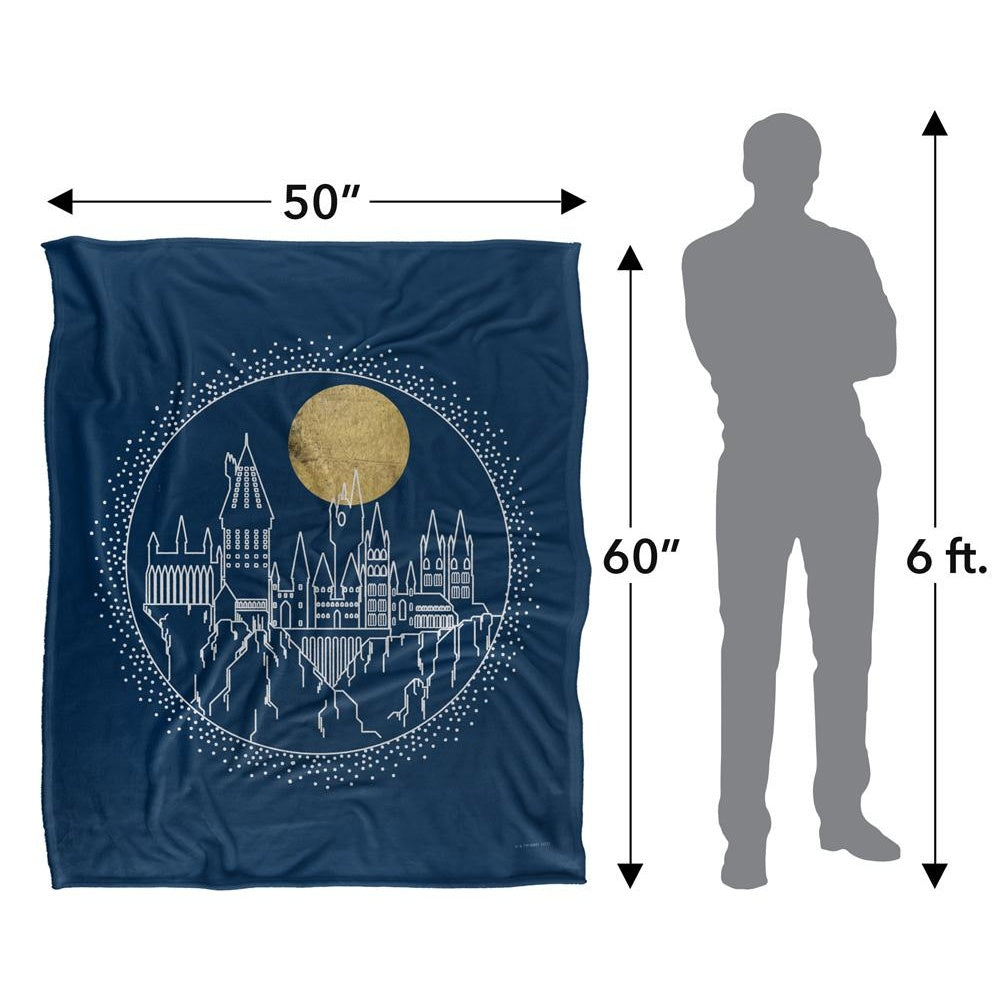 Multicoloured - Pack Shot - Harry Potter Hogwarts Outline Blanket