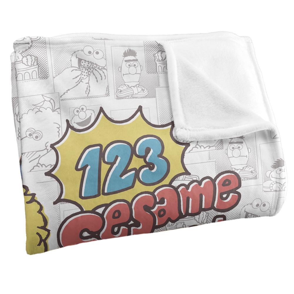 Multicoloured - Back - Sesame Street 123 Group Shot Blanket
