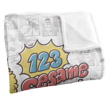 Multicoloured - Back - Sesame Street 123 Group Shot Blanket