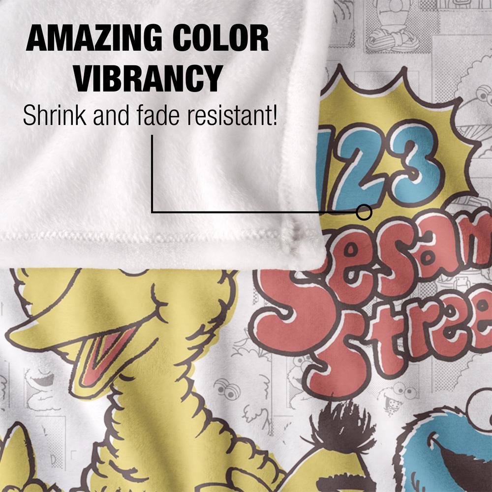 Multicoloured - Lifestyle - Sesame Street 123 Group Shot Blanket