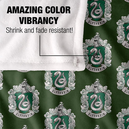 Multicoloured - Lifestyle - Harry Potter Slytherin Repeat Print Blanket