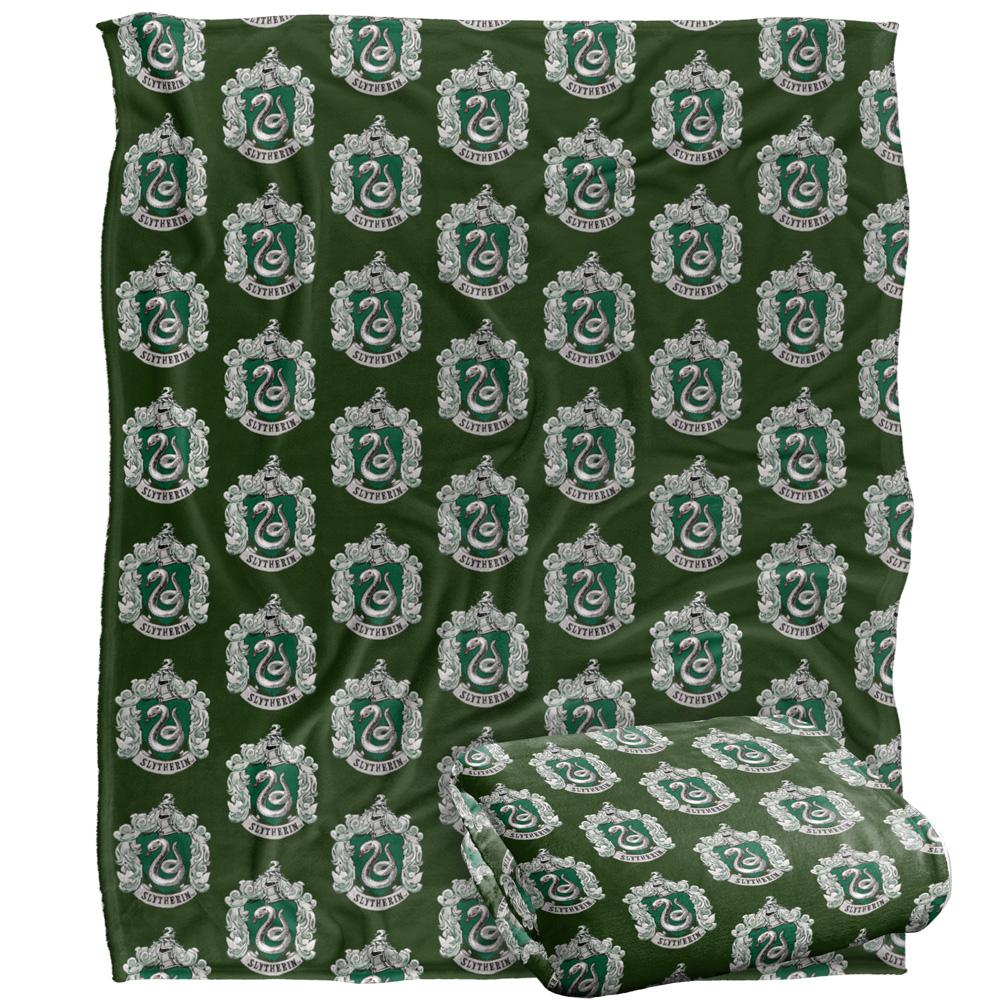 Multicoloured - Side - Harry Potter Slytherin Repeat Print Blanket