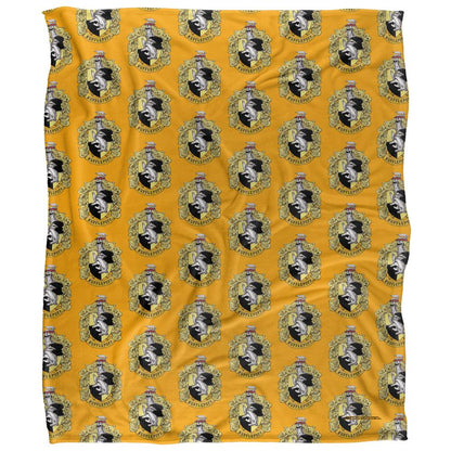 Multicoloured - Front - Harry Potter Hufflepuff Repeat Print Blanket