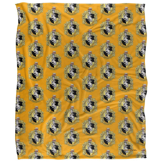 Multicoloured - Front - Harry Potter Hufflepuff Repeat Print Blanket