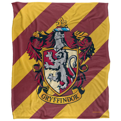 Multicoloured - Front - Harry Potter Gryffindor Striped Blanket