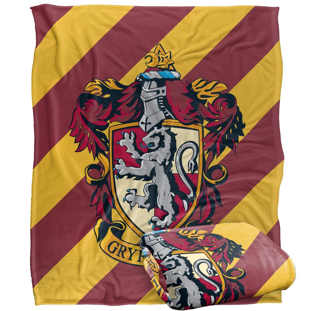 Multicoloured - Side - Harry Potter Gryffindor Striped Blanket