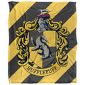 Multicoloured - Front - Harry Potter Hufflepuff Striped Blanket
