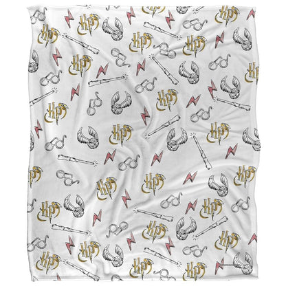 Multicoloured - Front - Harry Potter All-Over Print Blanket