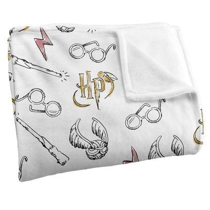 Multicoloured - Back - Harry Potter All-Over Print Blanket