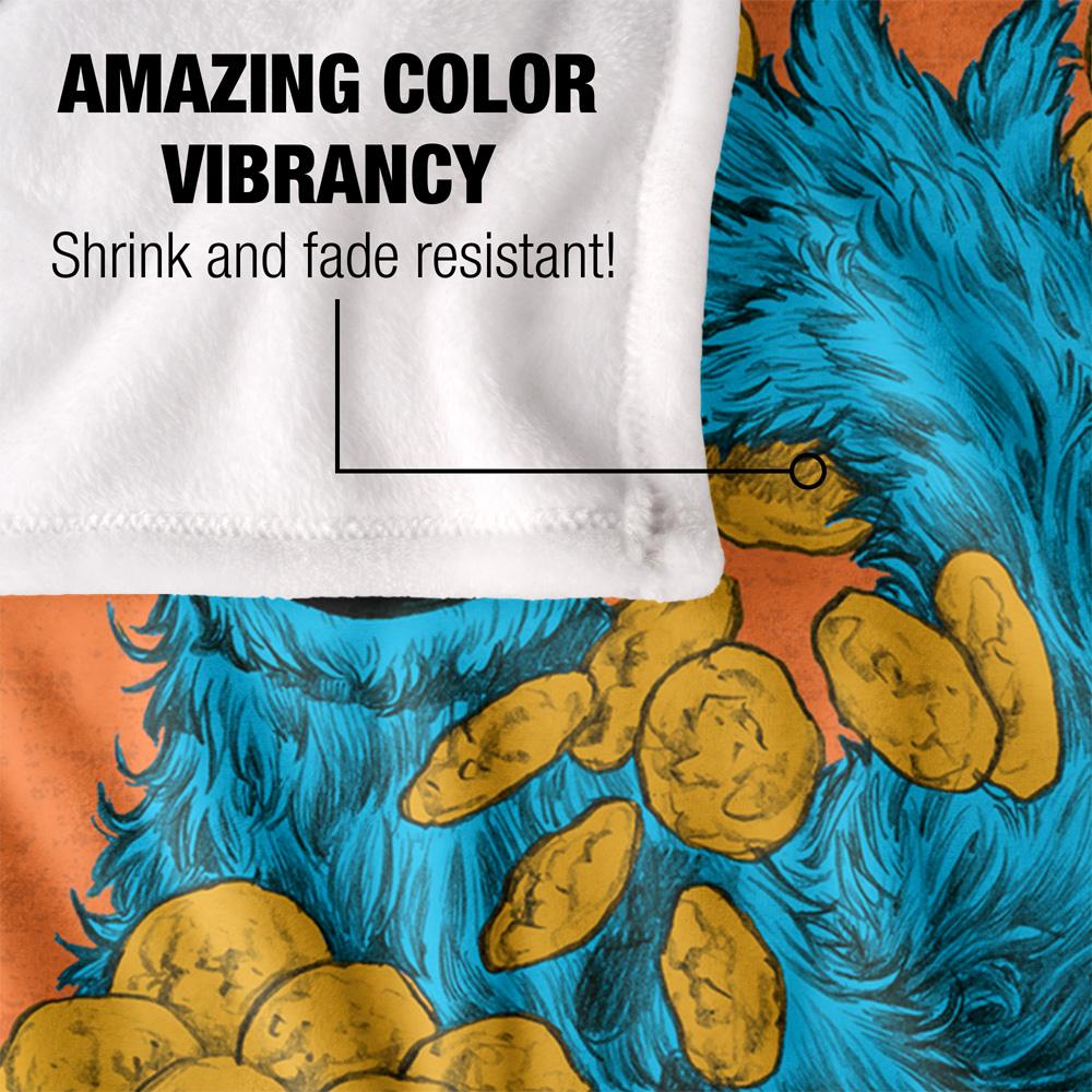 Multicoloured - Lifestyle - Sesame Street Painted Cookie Monster Blanket