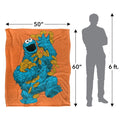 Multicoloured - Pack Shot - Sesame Street Painted Cookie Monster Blanket