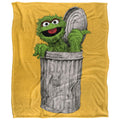 Multicoloured - Front - Sesame Street Painted Oscar The Grouch Blanket