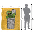 Multicoloured - Pack Shot - Sesame Street Painted Oscar The Grouch Blanket