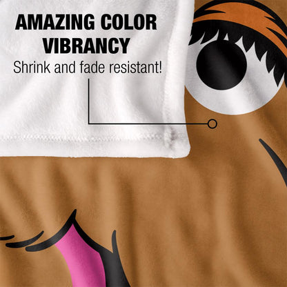 Multicoloured - Lifestyle - Sesame Street Face Snuffleupagus Blanket