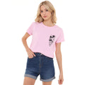 Light Pink - Side - Disney Womens-Ladies Comic Book Mickey Retro T-Shirt