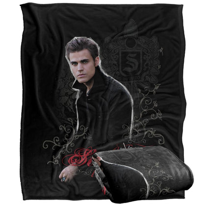 Multicoloured - Side - Vampire Diaries Portrait Stefan Blanket