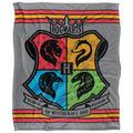 Multicoloured - Front - Harry Potter Witchcraft And Wizardry Hogwarts Crest Blanket