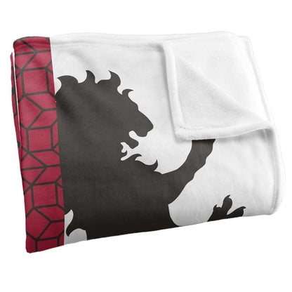 Multicoloured - Back - Harry Potter Gryffindor Squares Blanket