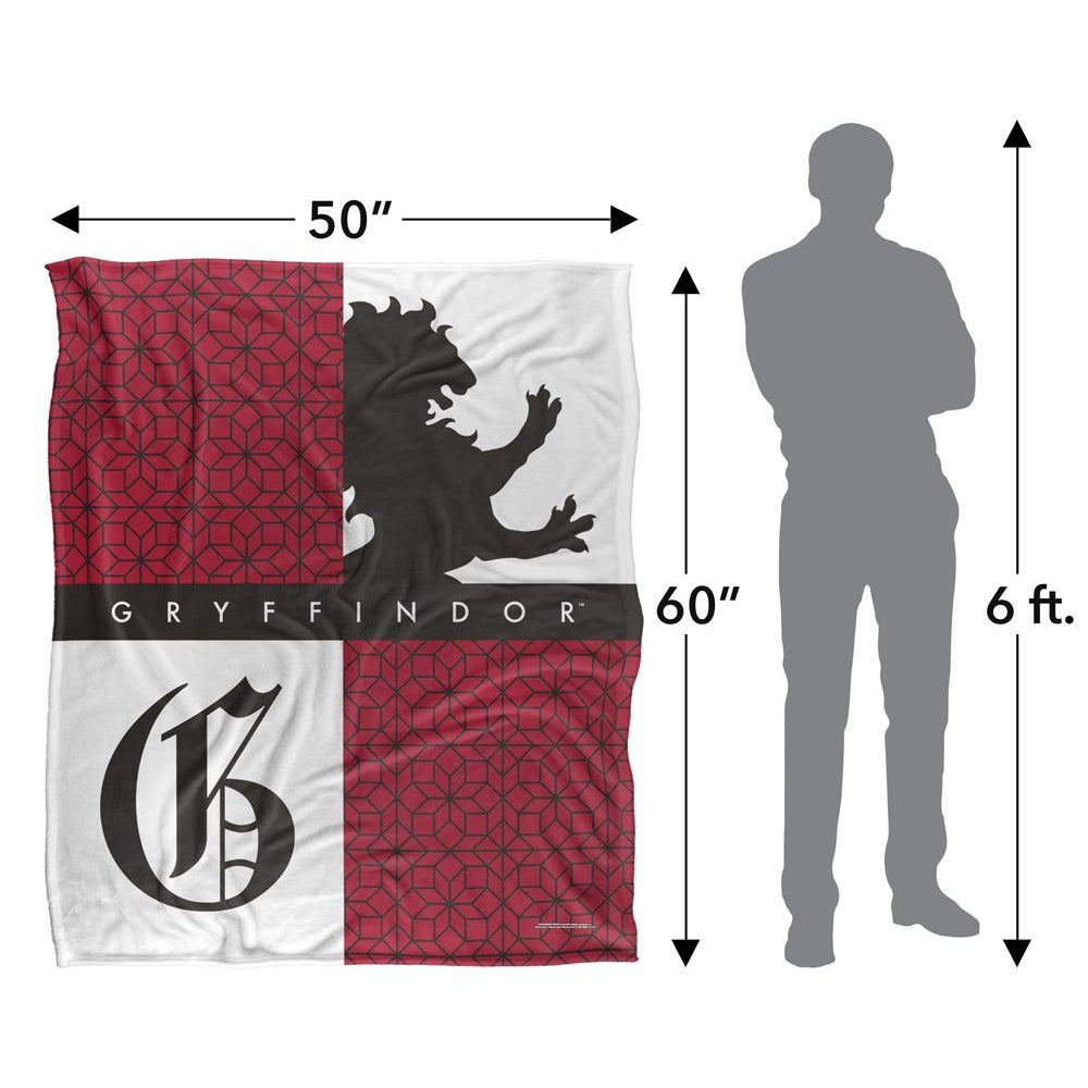 Multicoloured - Pack Shot - Harry Potter Gryffindor Squares Blanket