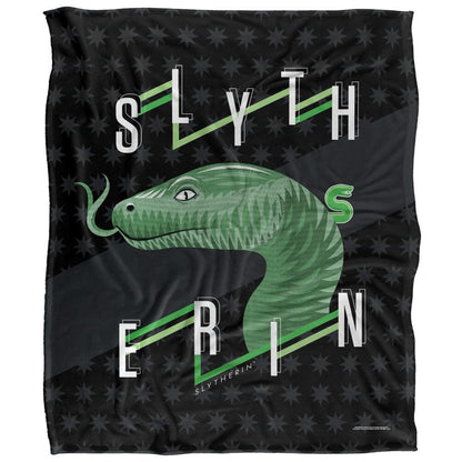 Multicoloured - Front - Harry Potter Slytherin Snake Blanket